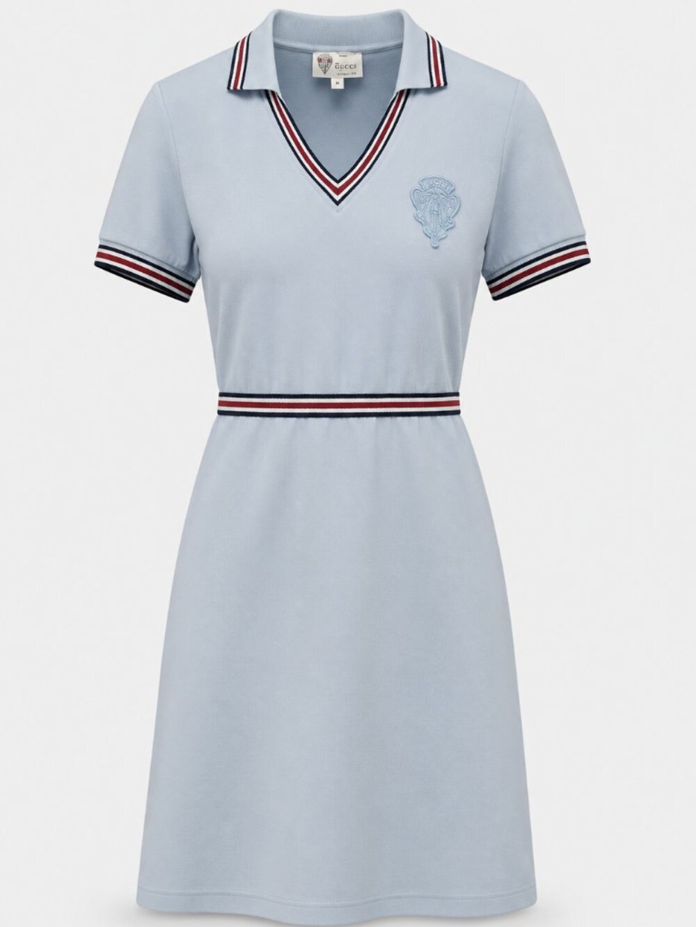 🛡️Gucci Equestrian Coat Of Arms Sherry Web Polo Dress - Picture 6 of 16